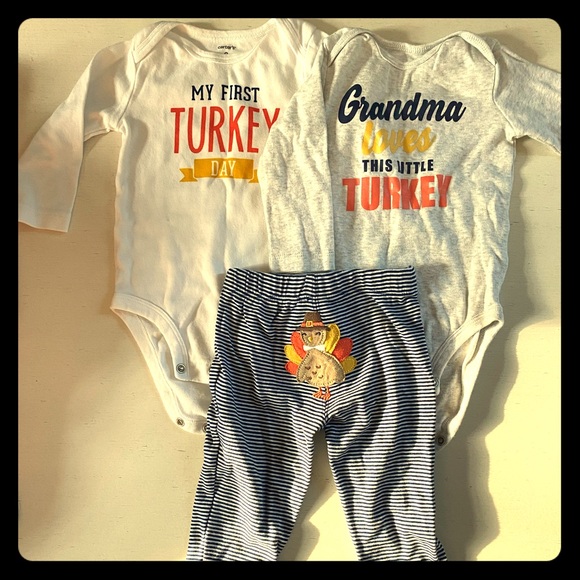 Holiday baby outfits.